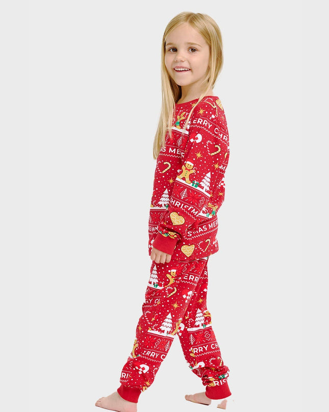 Red Christmas Cookie Pajamas for Kids