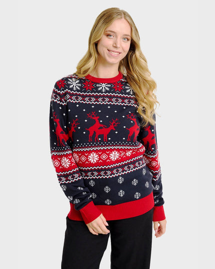 Cheeky Reindeer Christmas Sweater - Women's