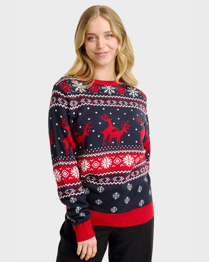 Cheeky Reindeer Christmas Sweater - Women's
