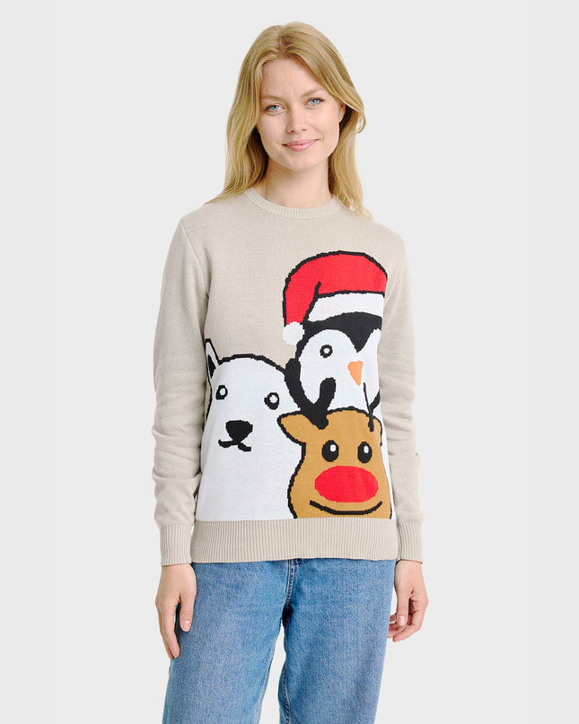 Animal Christmas Sweater - Women