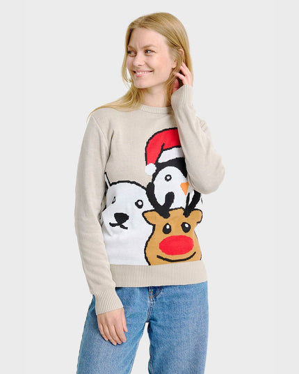 Animal Christmas Sweater - Women