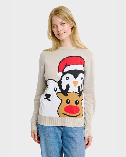 Animal Christmas Sweater - Women