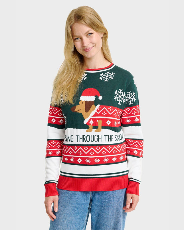 Dashing Around Christmas Sweater - Women