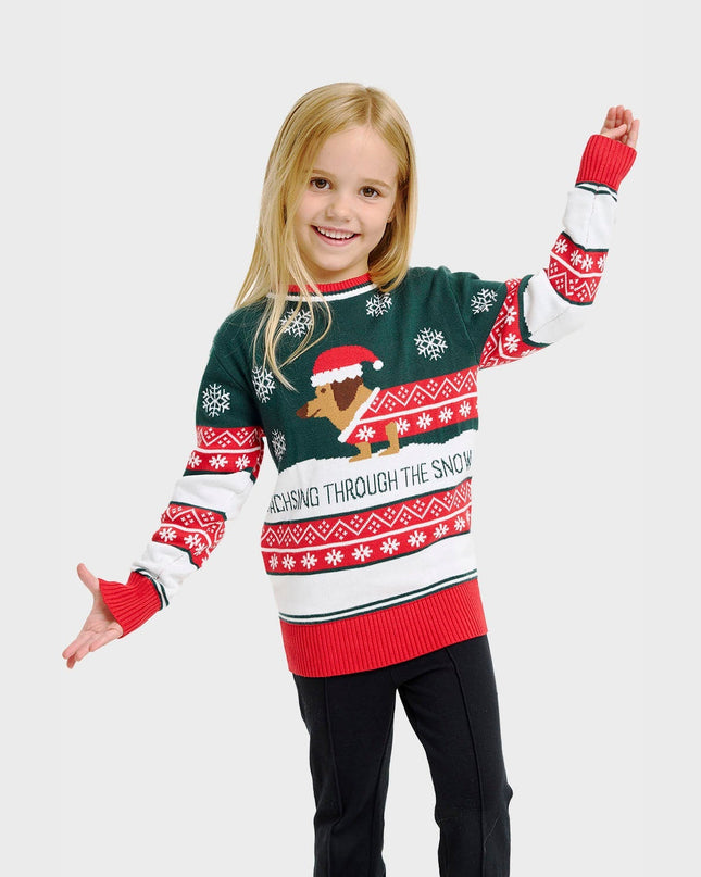 Dashing Around Christmas Sweater - Kids