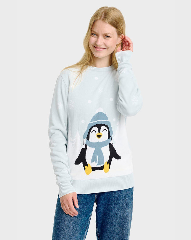 Cute Penguin Christmas Sweater for Women - Family Collection