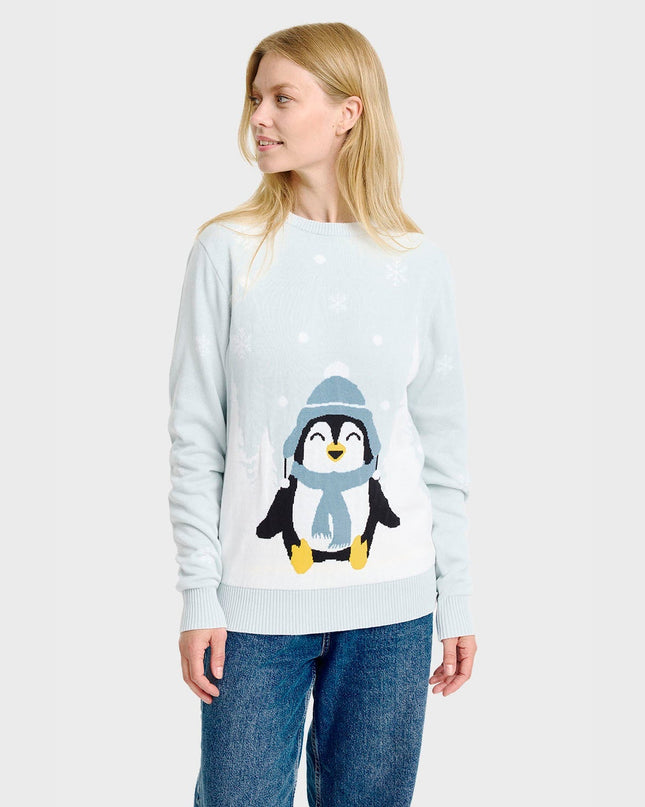 Cute Penguin Christmas Sweater for Women - Family Collection