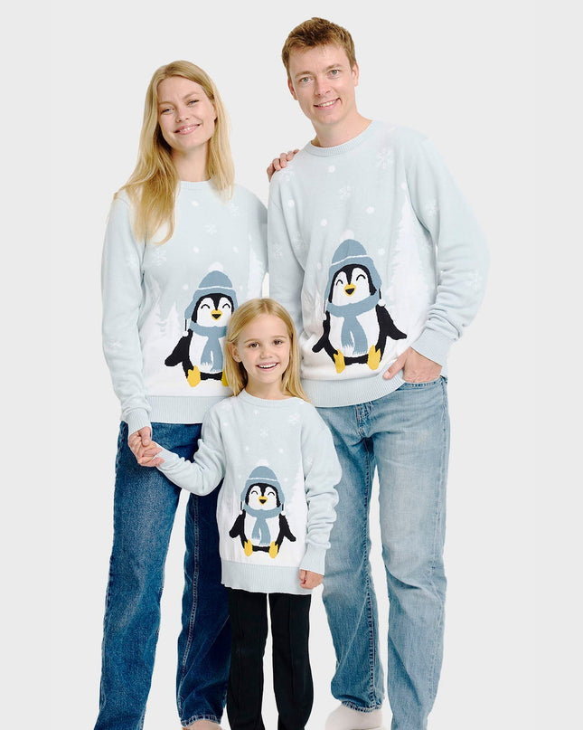 Adorable Penguin Christmas Sweater - Kids