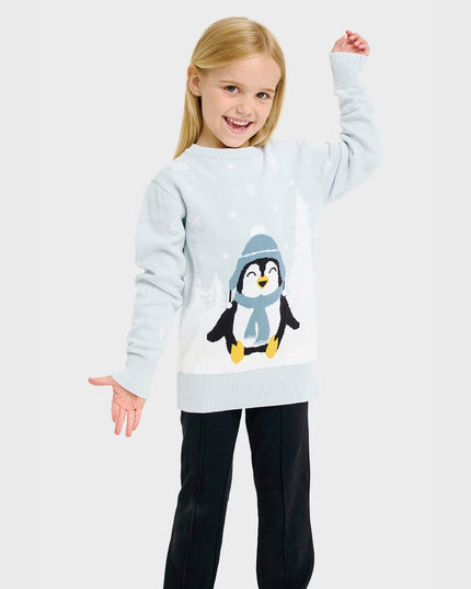 Adorable Penguin Christmas Sweater - Kids