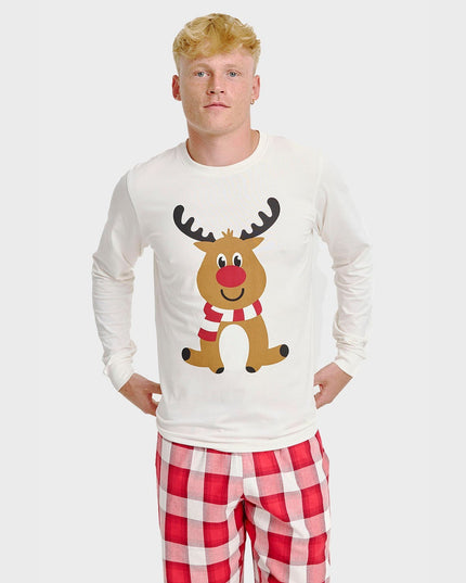 Reindeer Pajama Top for Men - Holiday Collection