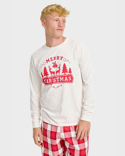 Merry Christmas Pajama Top for Men - Festive Design