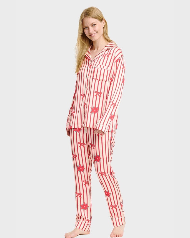 Satin Women's Christmas Pajamas for Festive Nights