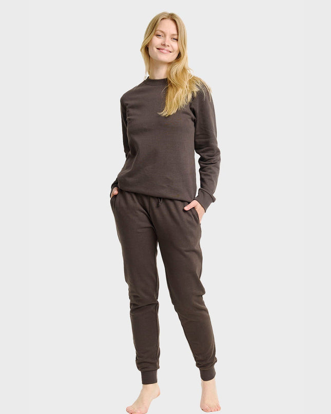 Brown Women's Sweatset for Festive Comfort