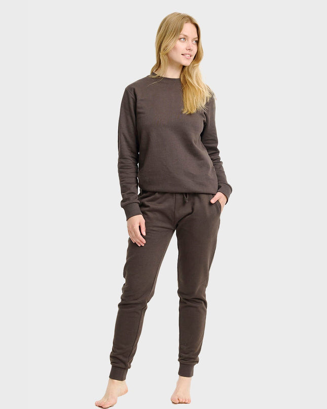 Brown Women's Sweatset for Festive Comfort