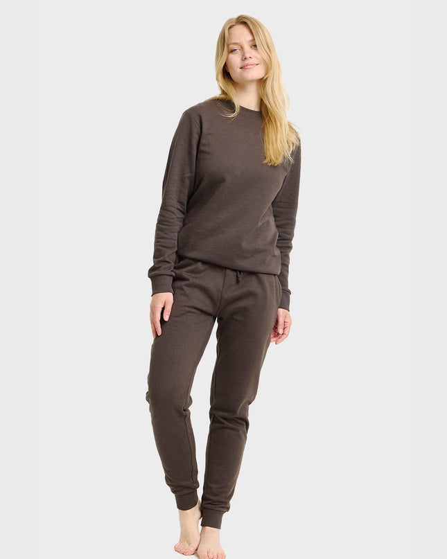 Brown Women's Sweatset for Festive Comfort
