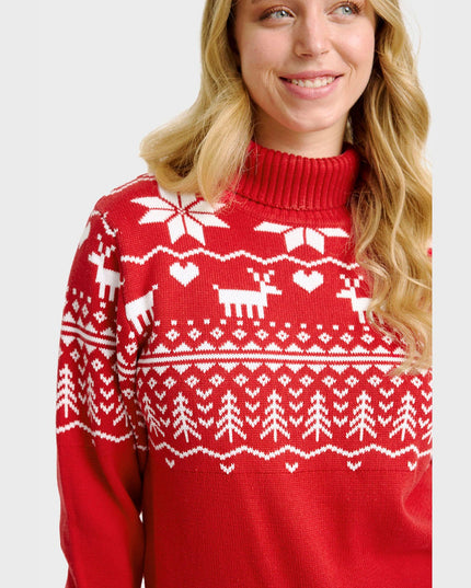 Greenland Christmas Turtleneck Sweater for Women