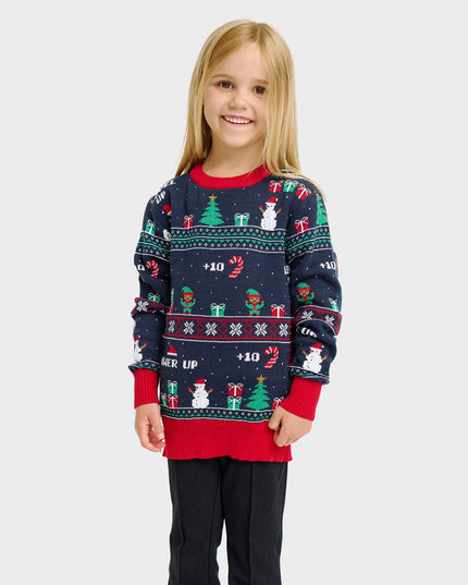 Vintage Gaming Christmas Sweater for Kids - Family Fun