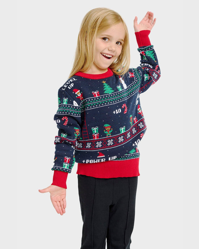 Vintage Gaming Christmas Sweater for Kids - Family Fun