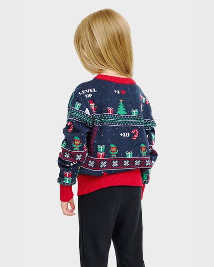 Vintage Gaming Christmas Sweater for Kids - Family Fun