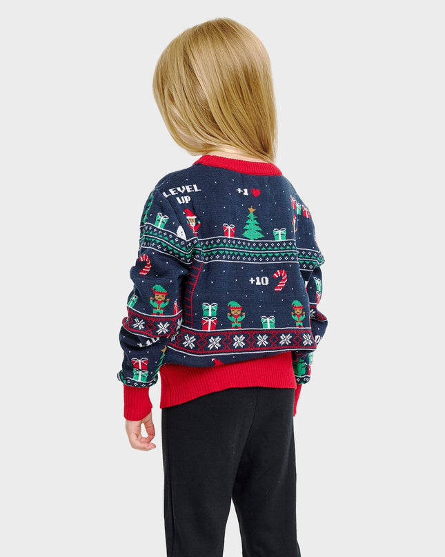 Vintage Gaming Christmas Sweater for Kids - Family Fun