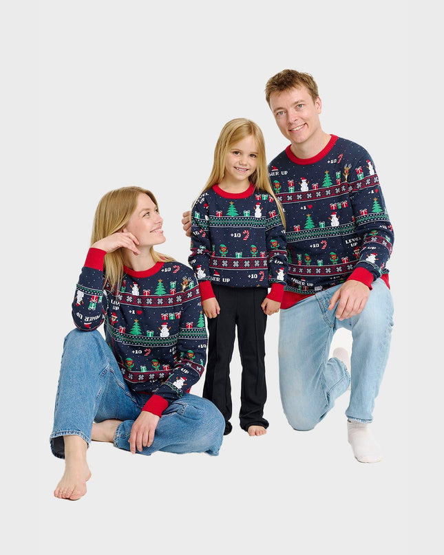 Vintage Gaming Christmas Sweater for Kids - Family Fun