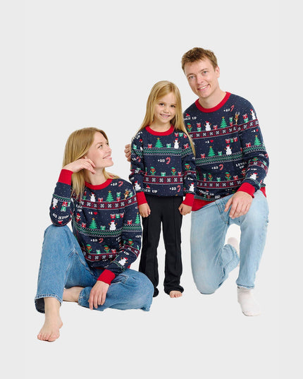 Suéter navideño de juegos vintage para mujeres - Moda navideña