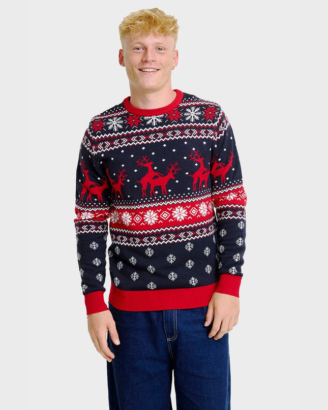 Cheeky Reindeer Christmas Sweater - Men's