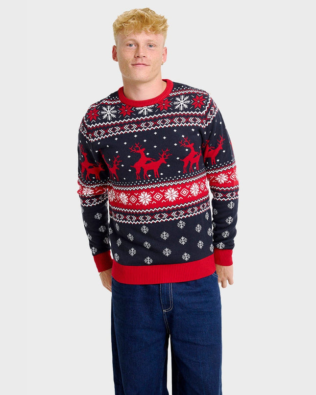 Cheeky Reindeer Christmas Sweater - Men's