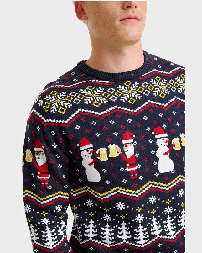 Cheers Santa Christmas Sweater - Men