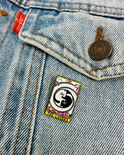 Cat Tarot Pin - The Lovers III til Halloween