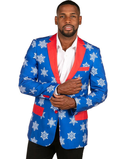 Herre Blå Snefnug Blazer