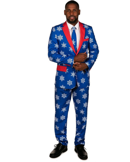 Herre Blå Snefnug Blazer