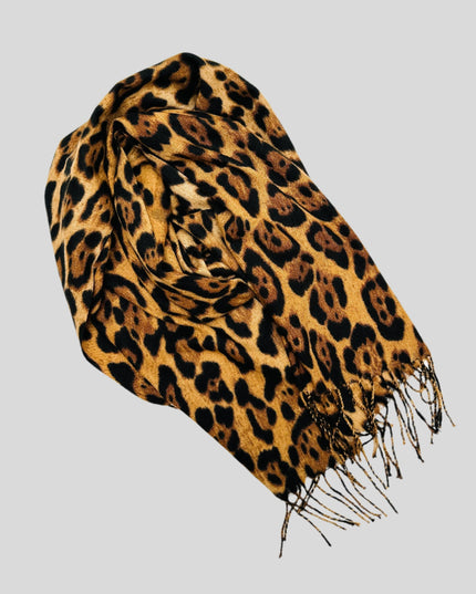 Leopard Tørklæde - Brun