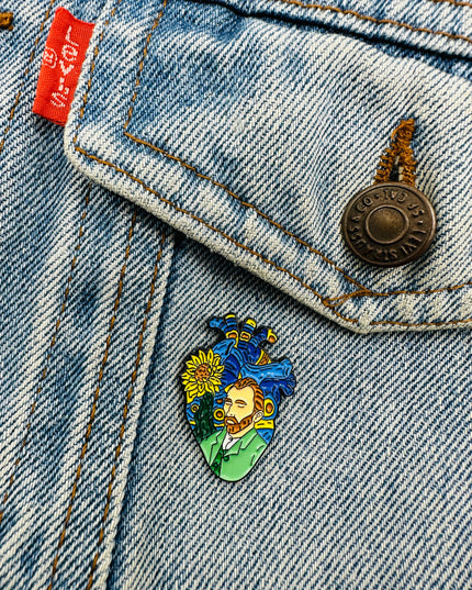 Hjerte Gogh Pin - Van Gogh inspireret kunsttilbehør