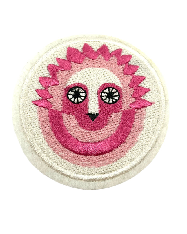 Pink Lion Iron-On Patch