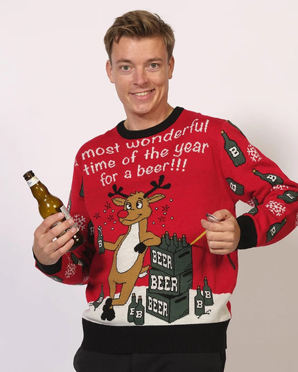 Christmas Sweater Most Wonderful Time for a Beer