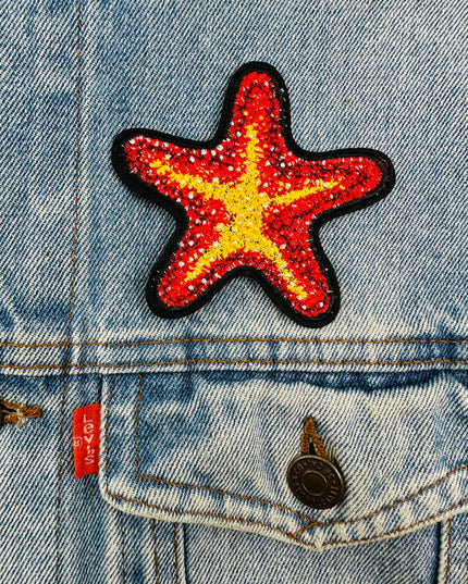 Rød Søstjerne Jern-patch