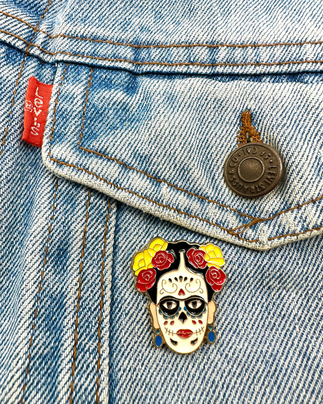 Frida Calavera Pin - Kunstnerisk Frida inspireret tilbehør