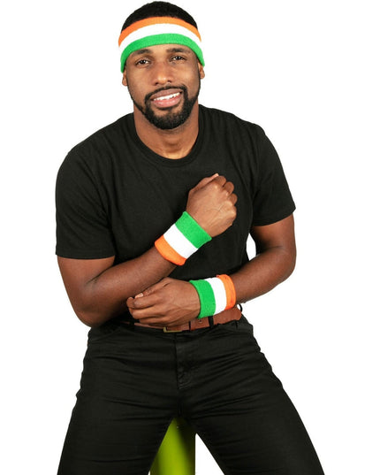 Irish Flag Zippered Sweatband Set