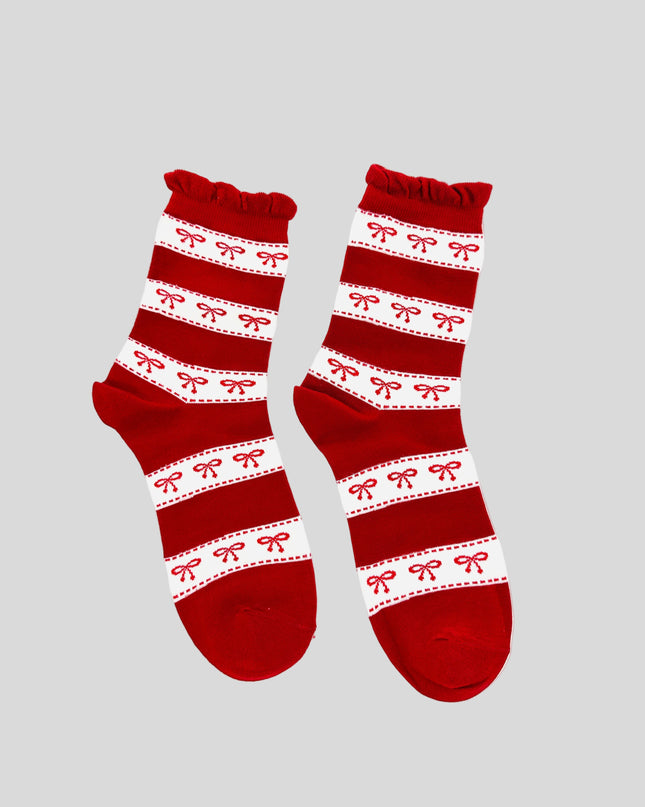 Socks - Cute Red Design I - Holiday Cheer