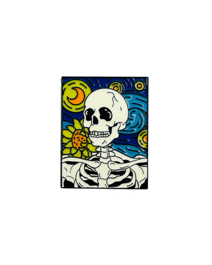 Brooch - Van Gogh Skeleton II | Family Pajama Accessories