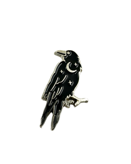 Crow Enamel Pin Badge