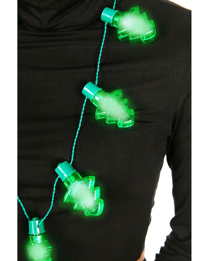 Lysende juletræ-halskæde