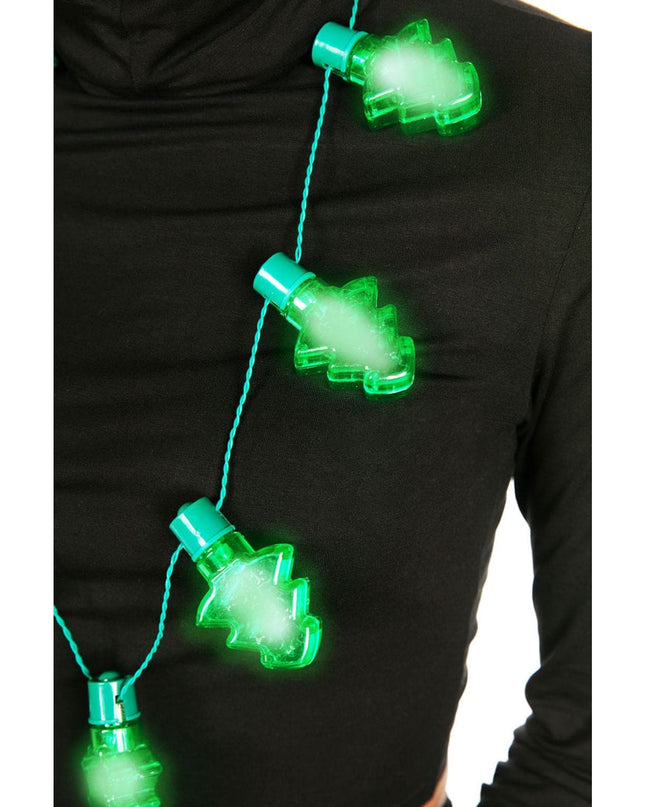 Lysende juletræ-halskæde