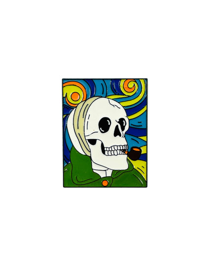 Van Gogh Skeleton Pin for Family Christmas Fun