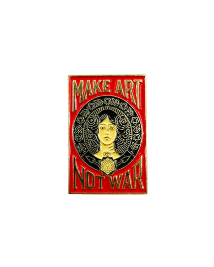 Make Art Not War Pin for Family Christmas Fun