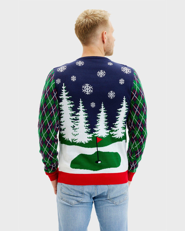 Ho Ho Hole In One Christmas Sweater for Men