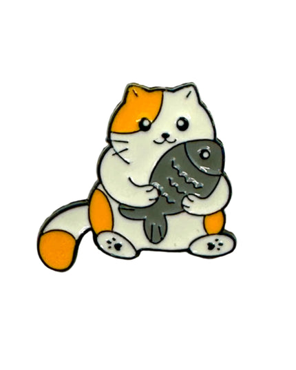 Fish Cat II Pin - Fun Gift for Cat Enthusiasts