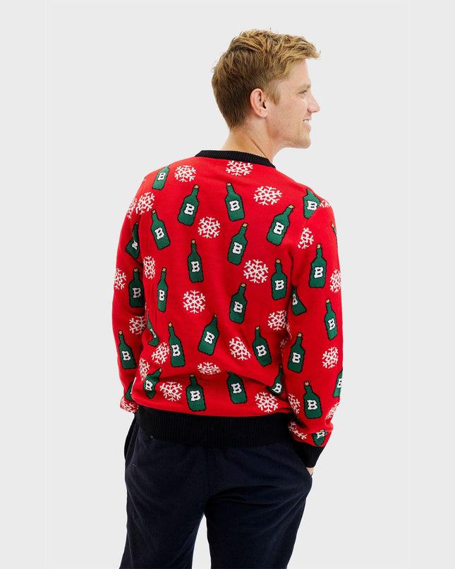 Men's Two-Sided Christmas Sweater - Most Wonderful Time Red