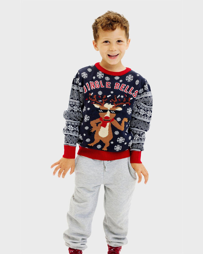 Jingle Bells Christmas Sweater for Kids - Light-Up Fun