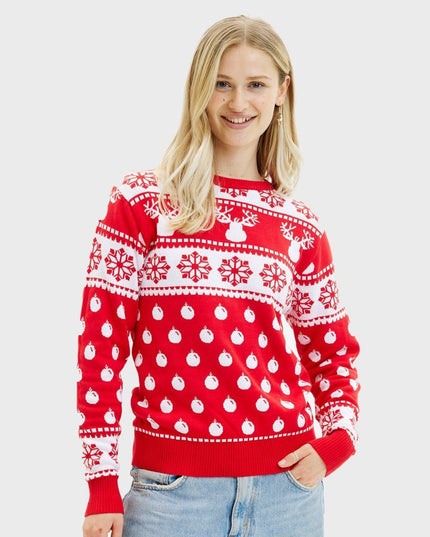 Classic Red Christmas Sweater - Women's